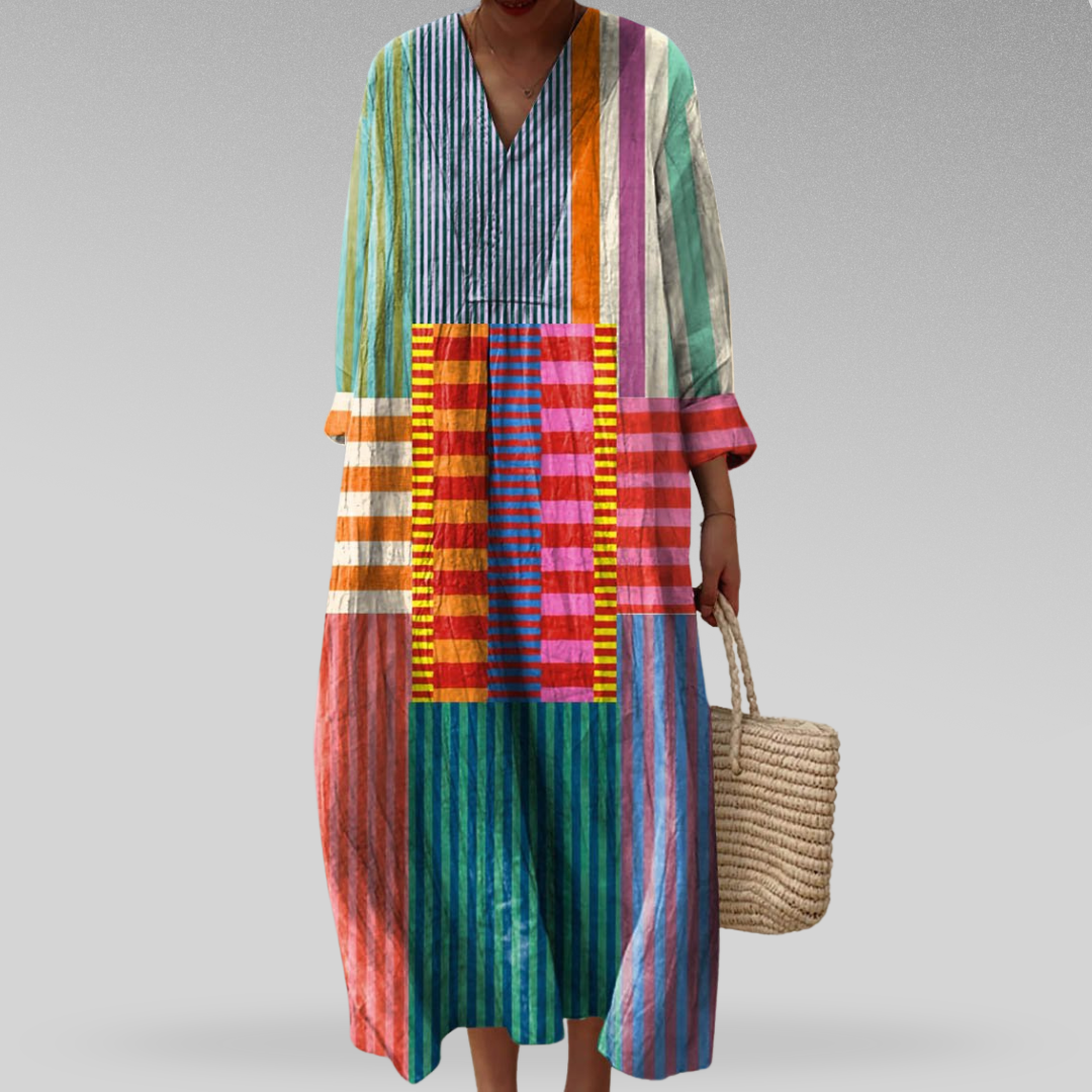 Silvia - Elegant Geometric Dress
