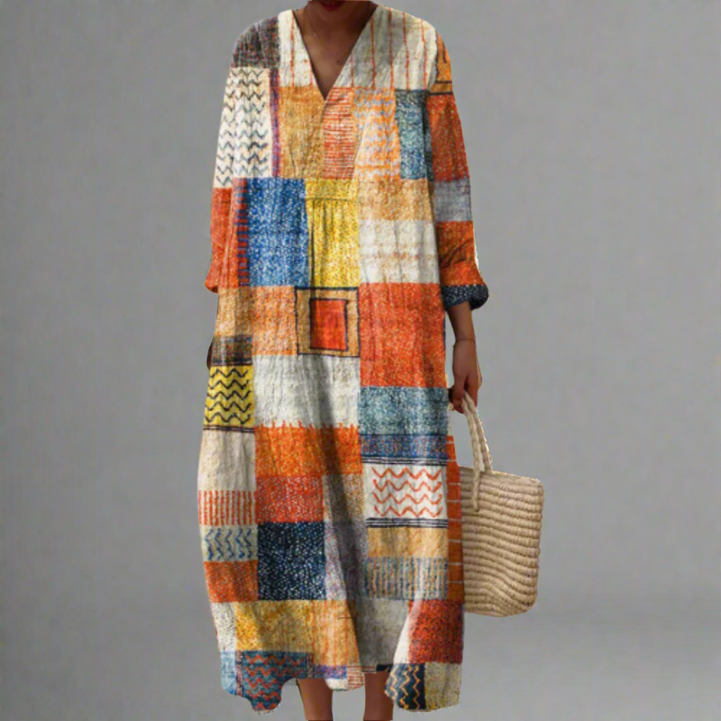 Rose - Elegant Geometric Dress