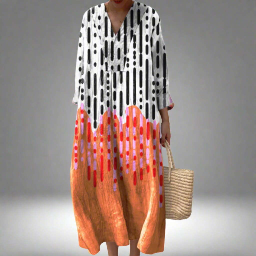Selina - Elegant Geometric Dress