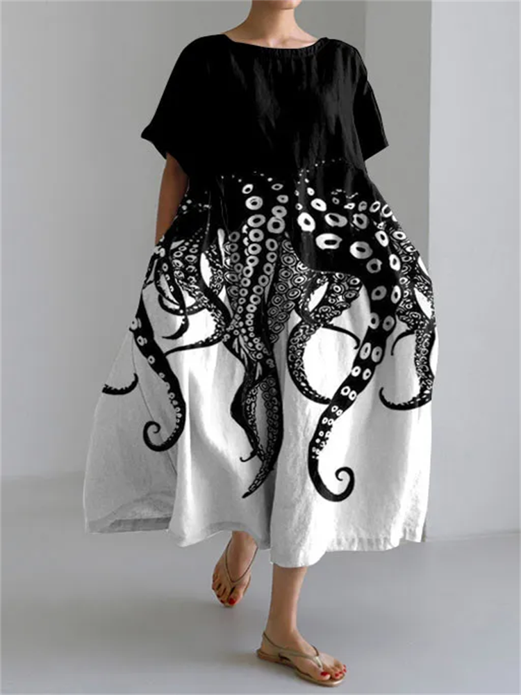 Adele - Artistic Summer Dress with Freedom of Movement and Unique Style for Casual Days
