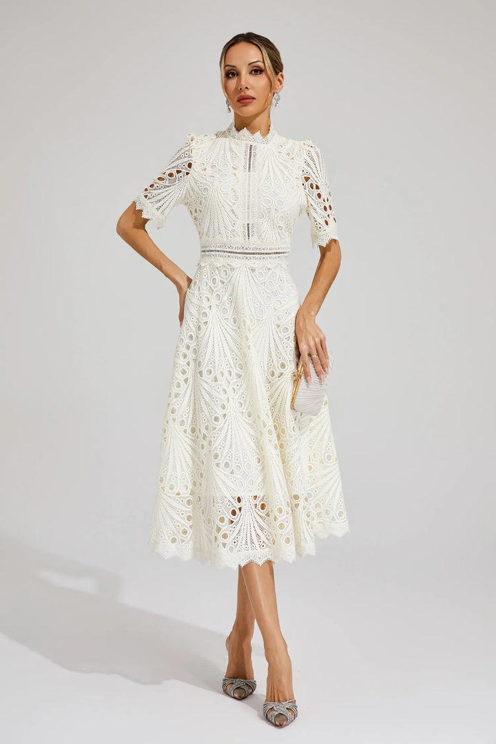 Leigh - Lace Midi Dress