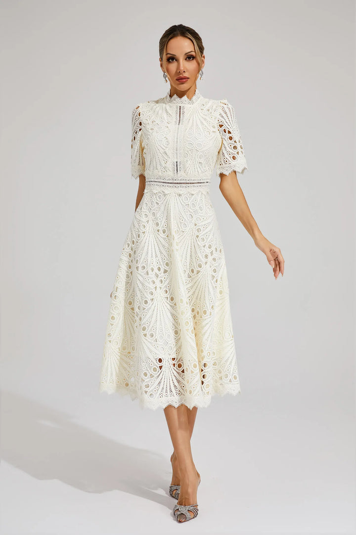 Leigh - Lace Midi Dress