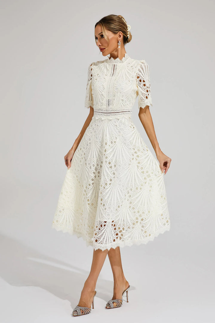 Leigh - Lace Midi Dress
