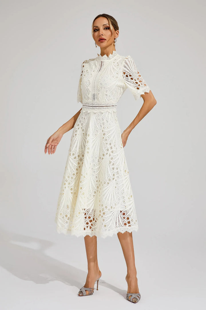 Leigh - Lace Midi Dress