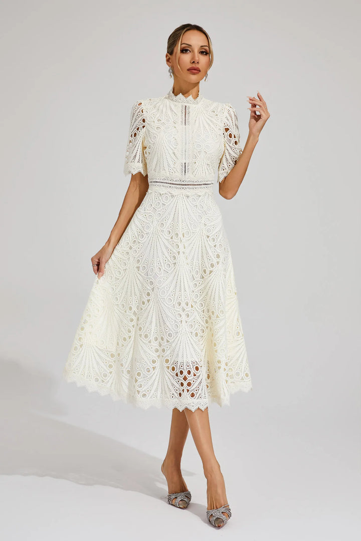 Leigh - Lace Midi Dress