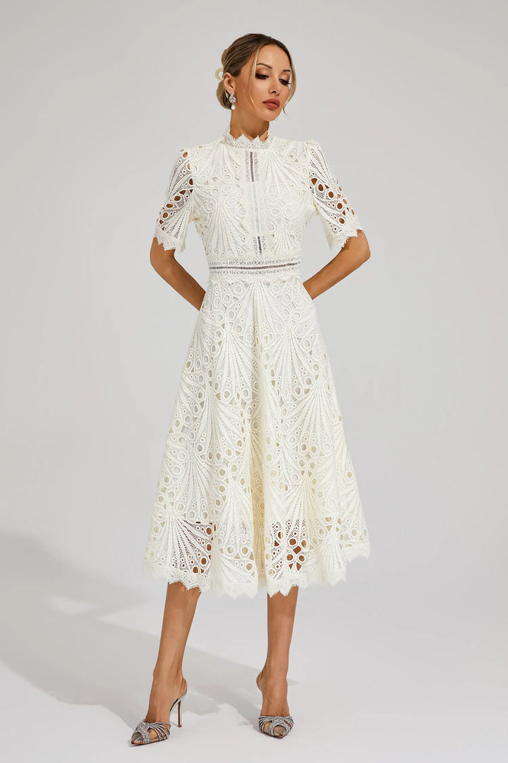 Leigh - Lace Midi Dress