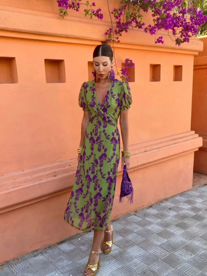 Yvette - Elegant Printed Dress
