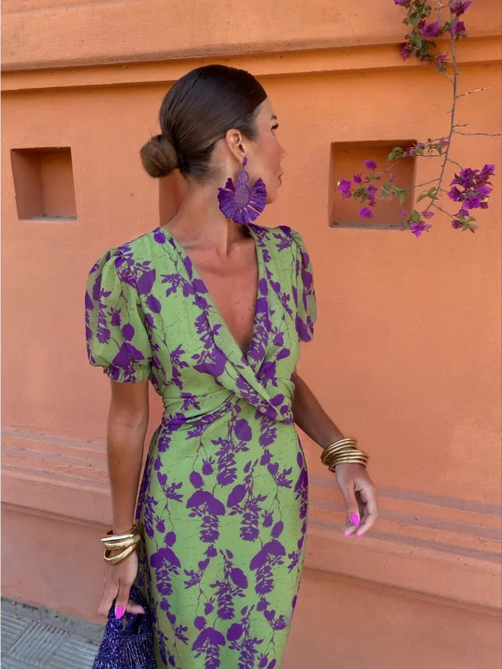 Yvette - Elegant Printed Dress