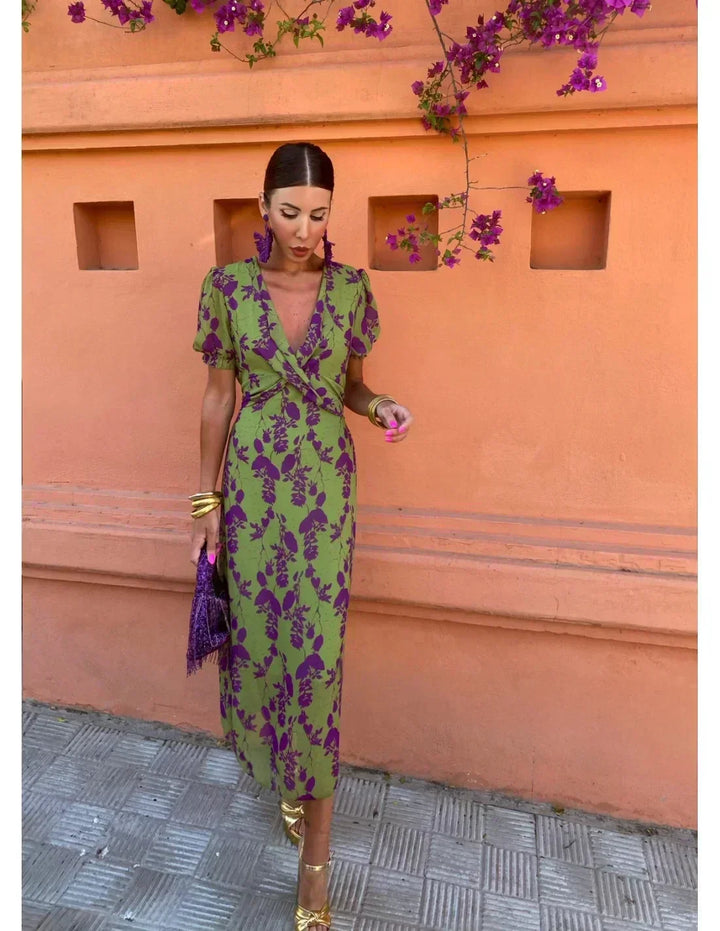 Yvette - Elegant Printed Dress