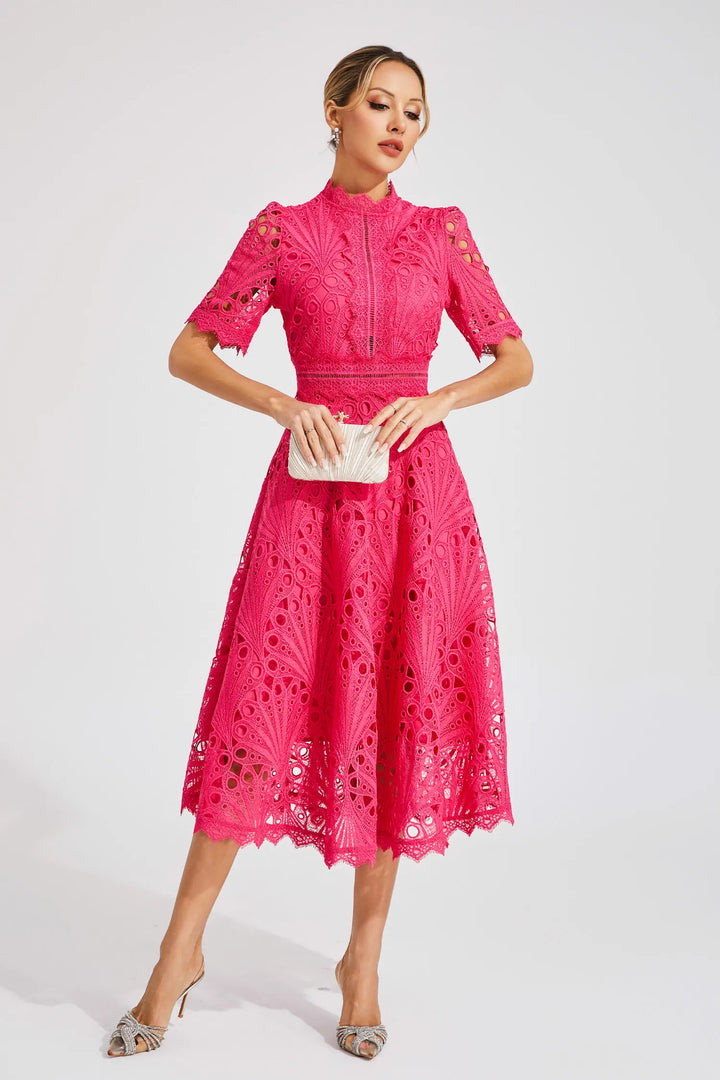 Leigh - Lace Midi Dress