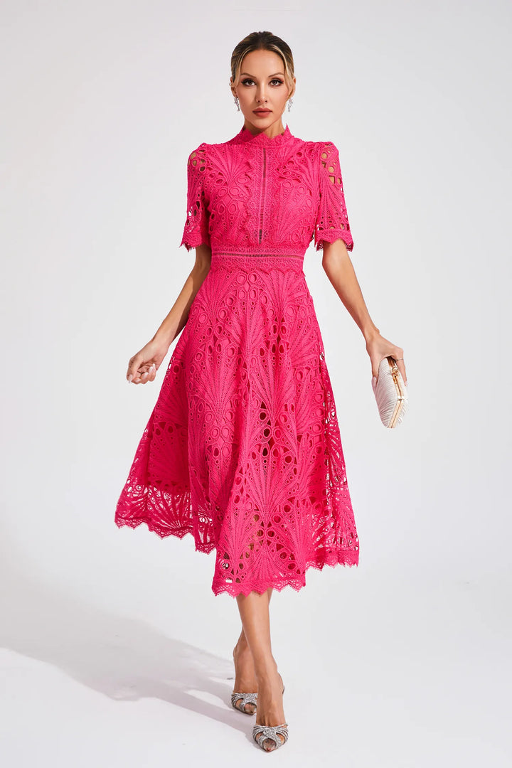 Leigh - Lace Midi Dress