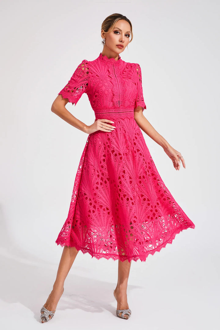Leigh - Lace Midi Dress
