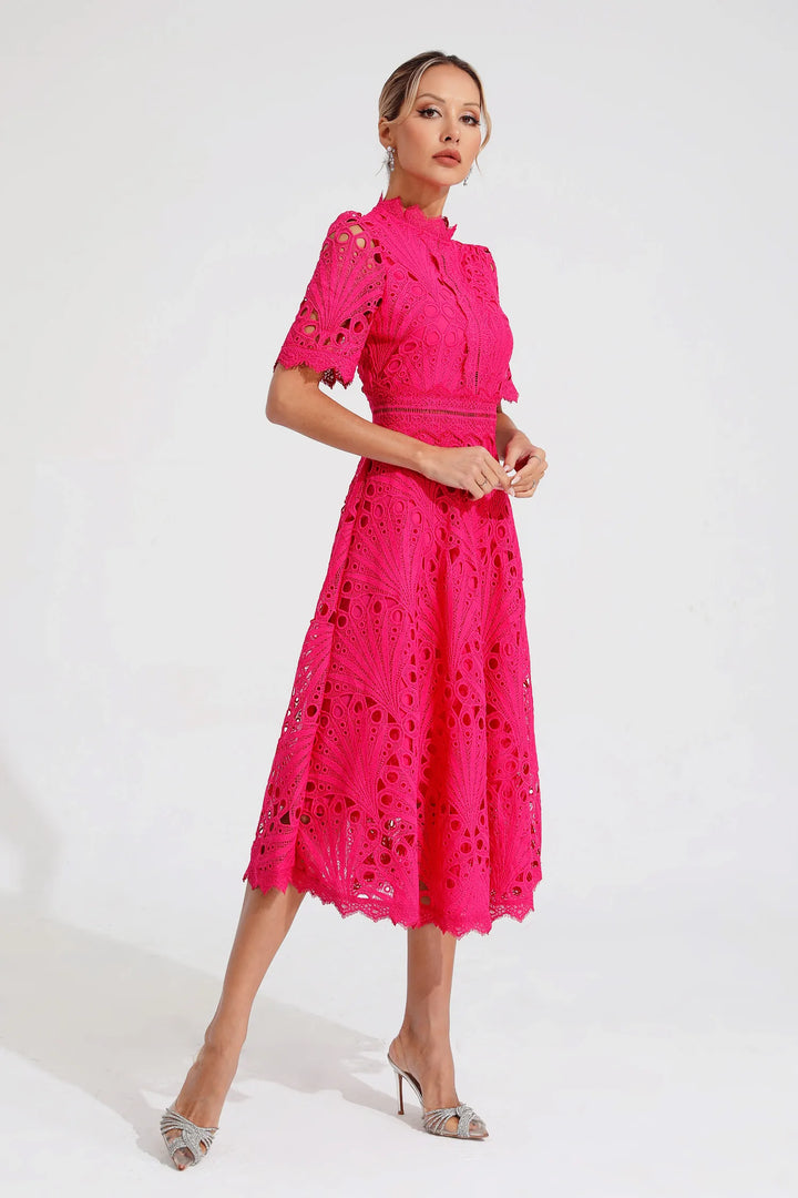 Leigh - Lace Midi Dress