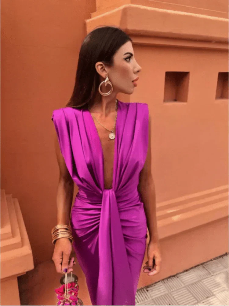 Kara - Elegant Draped Dress