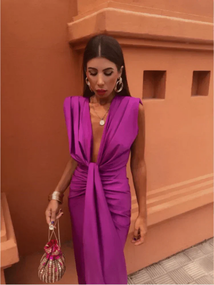 Kara - Elegant Draped Dress